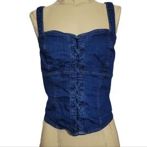 Free People denim tank/halter